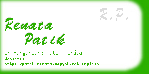 renata patik business card